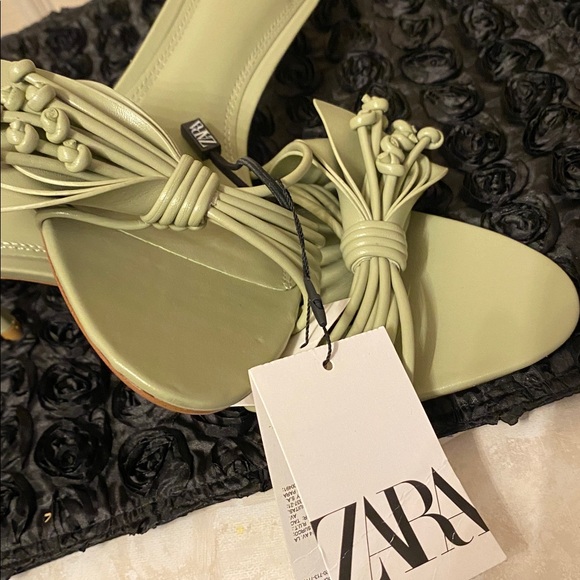 Zara Elegant Sage Green Women's Heels - Picture 7 of 7